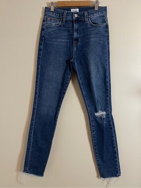Hudson Jeans Womens 26 Blue Blair Queens Skinny Distressed Denim Indie Sleaze